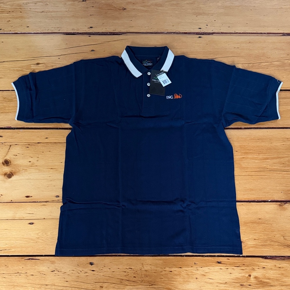 New Navy Polo with Trim